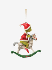 Adorno colgante Grinch en caballo mecedor - Jim Shore