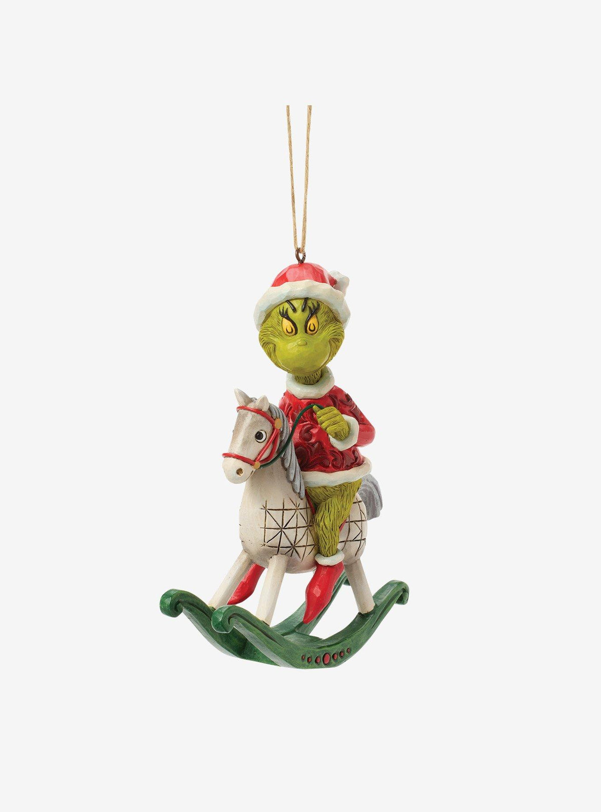 Adorno colgante Grinch en caballo mecedor - Jim Shore