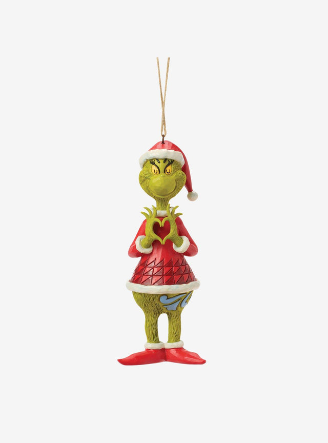 Adorno colgante del Grinch con manos en forma de corazón