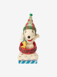 Figura Snoopy y Woodstock en trineo - Jim Shore