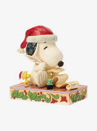 Figura navideña de Snoopy y Woodstock Jim Shore