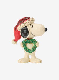 Mini figura de Snoopy con corona de corazones