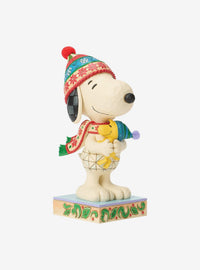 Figura Peanuts de Snoopy abrazando a Woodstock