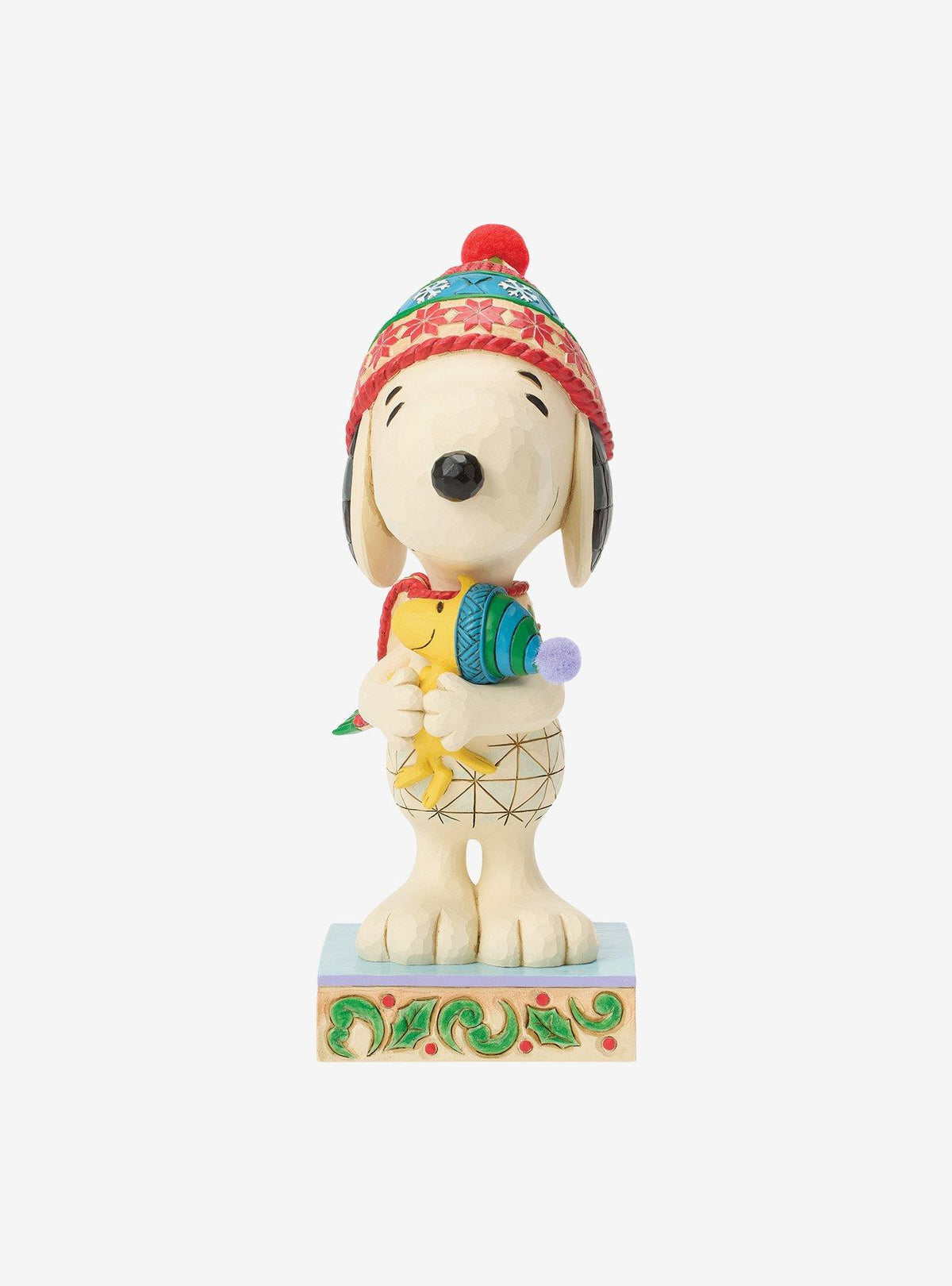 Figura Peanuts de Snoopy abrazando a Woodstock