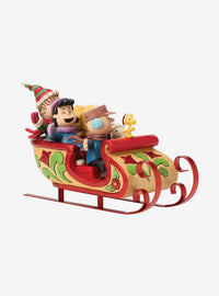 Figura de Snoopy y sus amigos en trineo - Peanuts