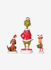 Set de 3 figuras de Grinch, Max y Cindy-Lou Who