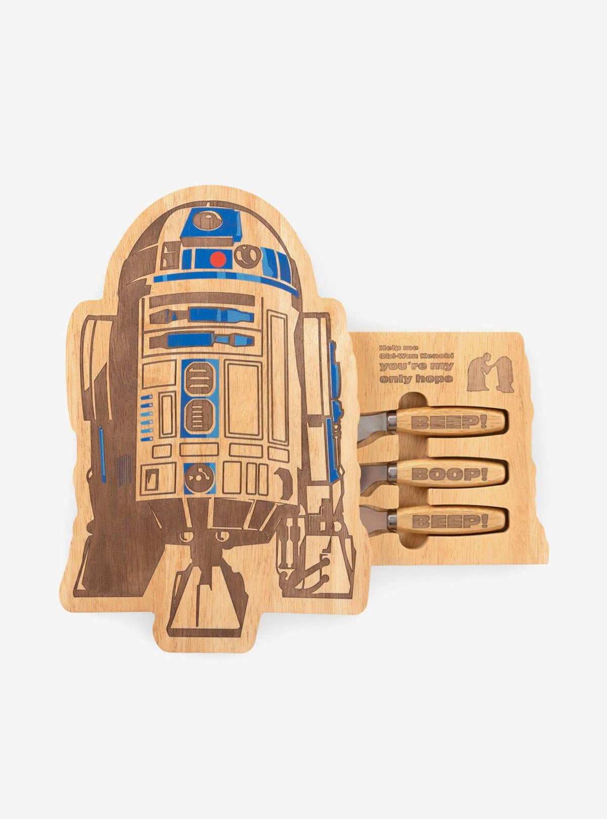 Tabla para quesos de R2-D2 con utensilios Star Wars