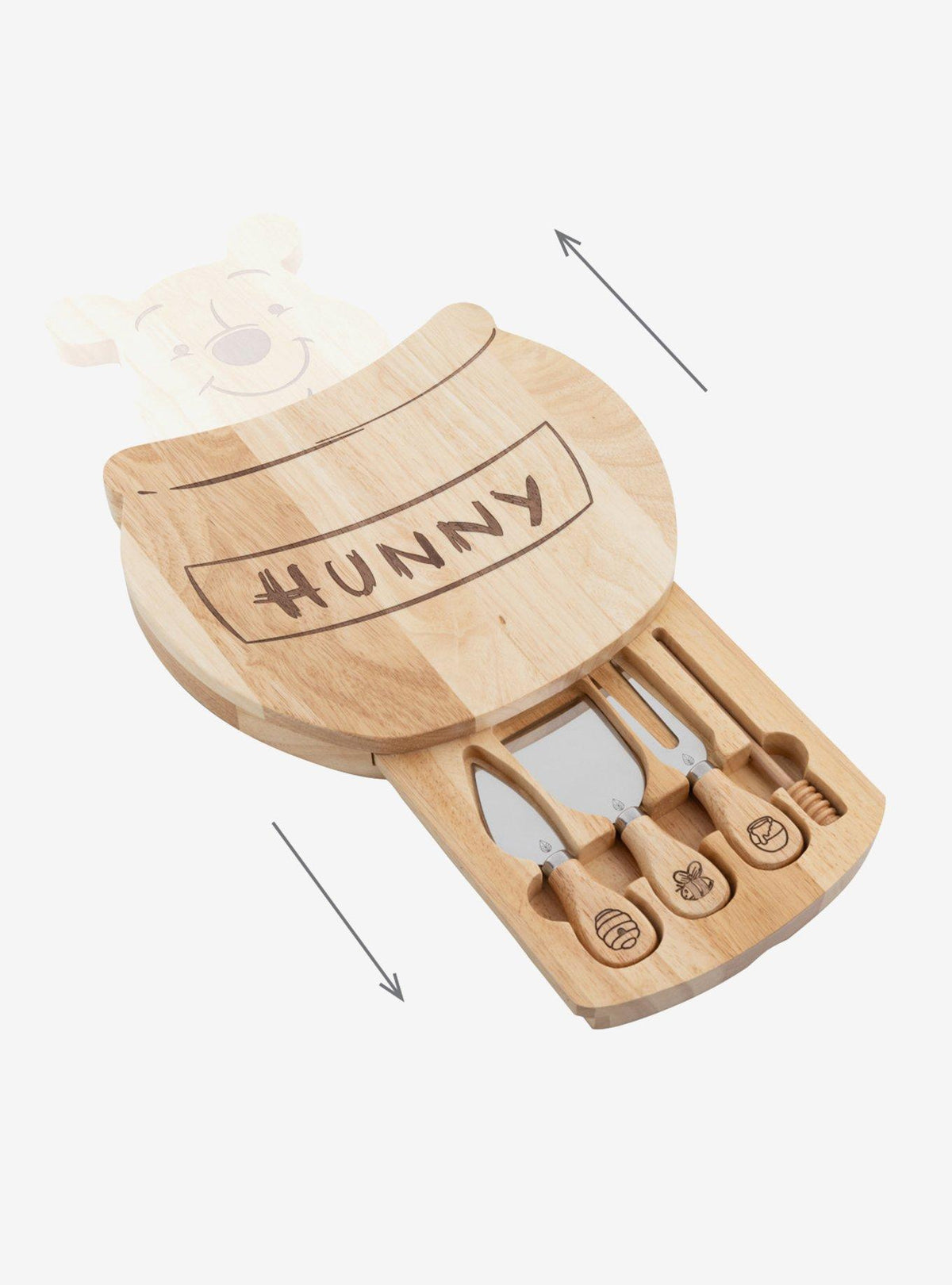 Disney Winnie the Pooh: Tabla para quesos con utensilios