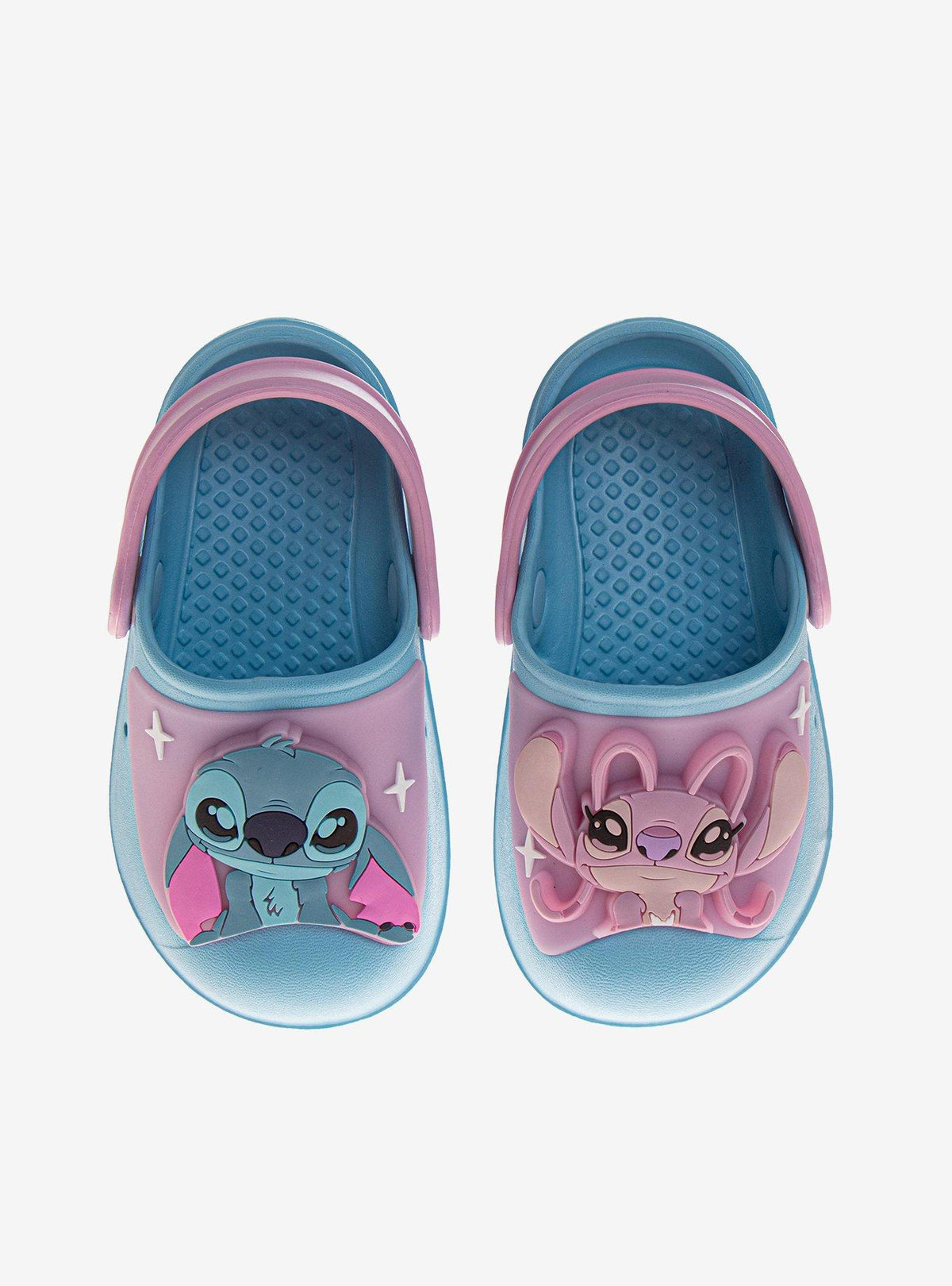 Zuecos azules y rosados de Stitch para niñas