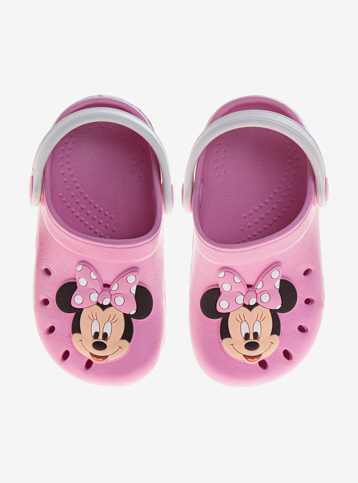 Zuecos rosados de Minnie Mouse para niñas