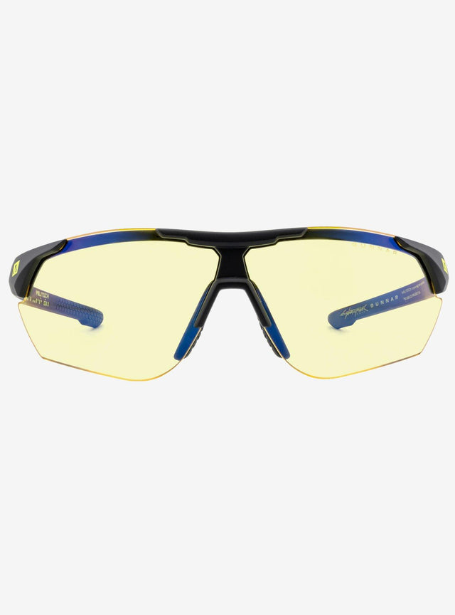 Lentes Cyberpunk 2077 Militech ámbar con filtro de luz azul