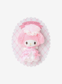 Broche de peluche My Melody con vestido rosado y blanco