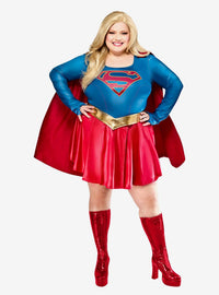 Disfraz Deluxe de Supergirl para Adultos, Talla Grande