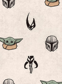Papel mural autoadhesivo Star Wars: The Mandalorian y Grogu