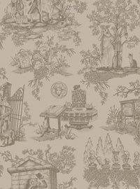 Papel mural autoadhesivo Disney Haunted Mansion Toile Taupe