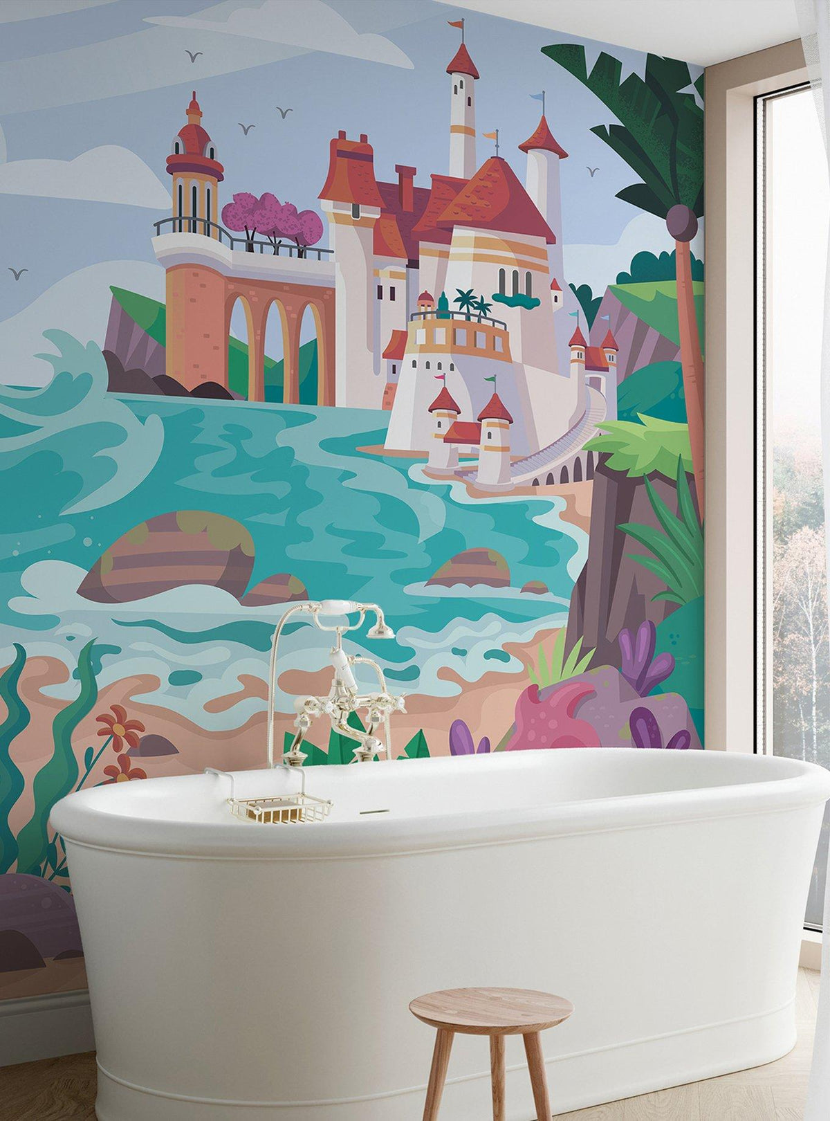 Mural adhesivo azul Disney The Little Mermaid: Ariel