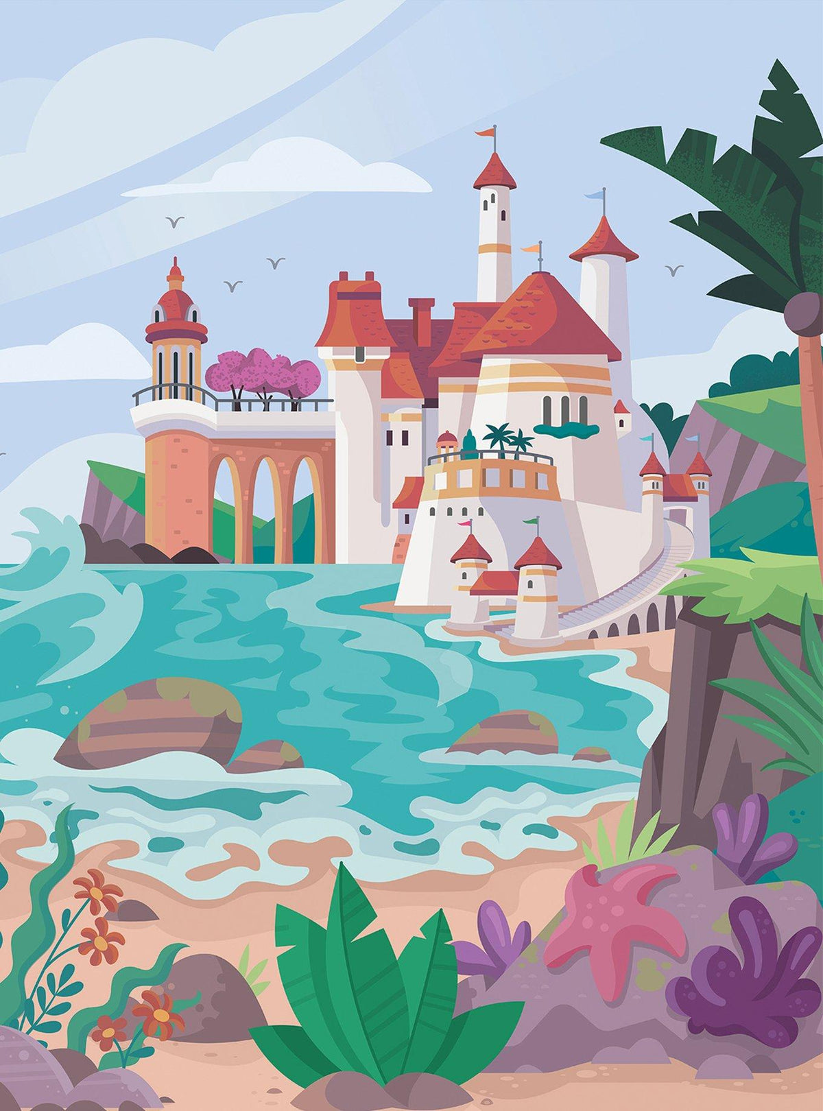 Mural adhesivo azul Disney The Little Mermaid: Ariel