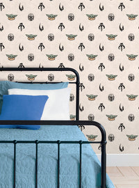 Papel mural autoadhesivo Star Wars: The Mandalorian y Grogu