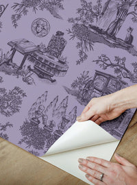 Papel mural autoadhesivo morado Haunted Mansion de Disney