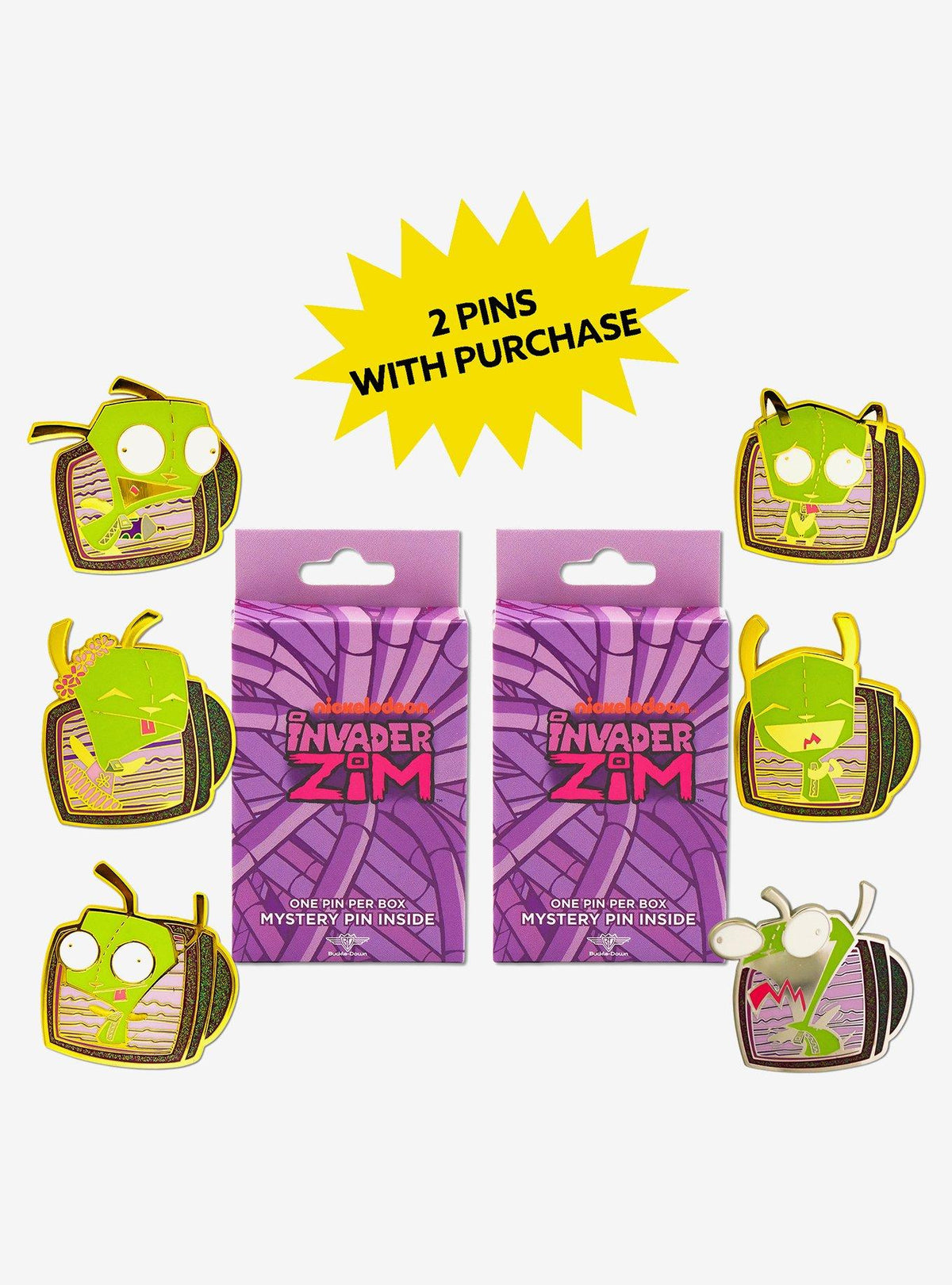 Invader Zim: Caja sorpresa de pin que brilla en la oscuridad
