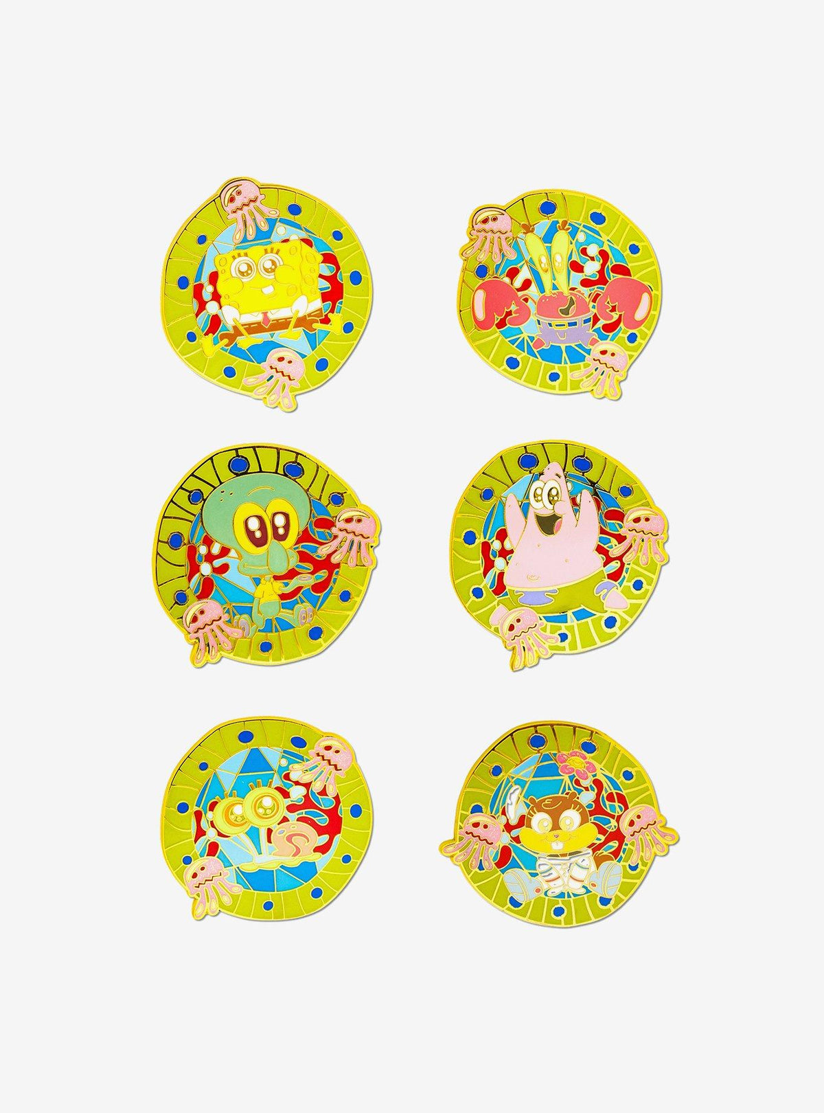Caja sorpresa de pin Bob Esponja que brilla en la oscuridad
