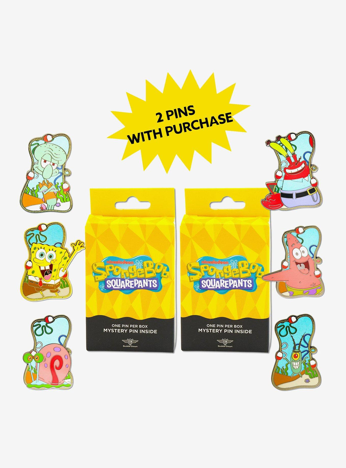 Set de 2 pines sorpresa SpongeBob SquarePants