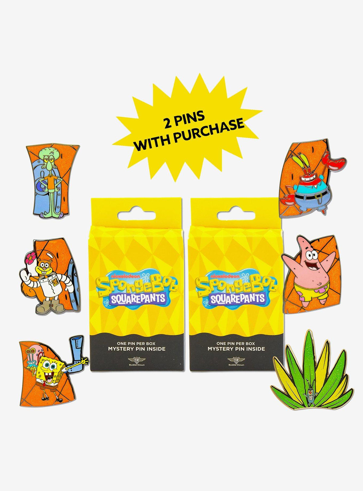Set de 2 pines sorpresa SpongeBob SquarePants, Serie 2