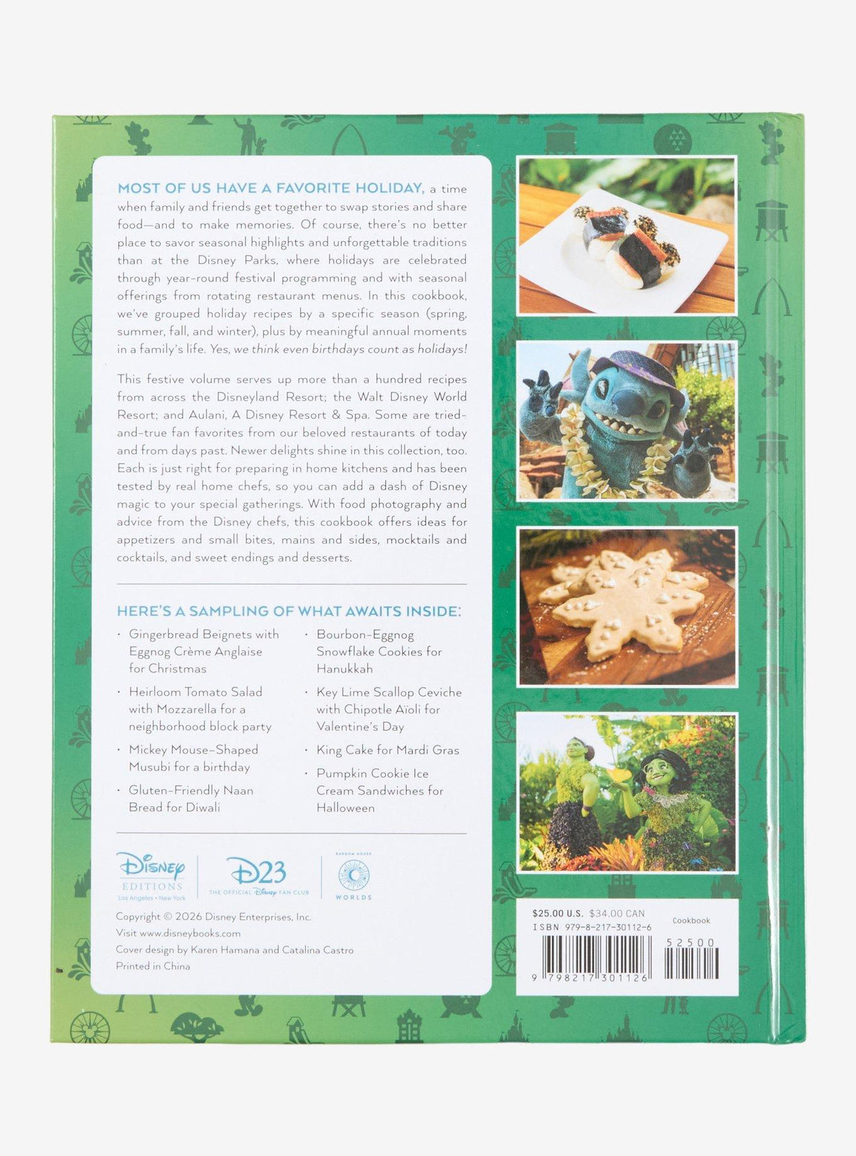 Libro oficial de cocina festiva de Disney Parks