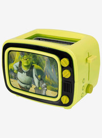 Tostador Shrek estilo TV retro con marco iluminado