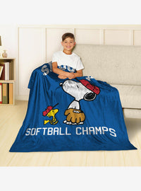 Manta Snoopy y Woodstock Campeones de Sóftbol