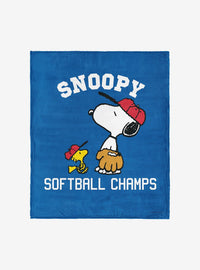 Manta Snoopy y Woodstock Campeones de Sóftbol