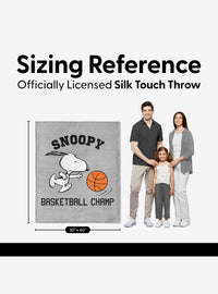 Manta Peanuts Snoopy Basketball de tacto sedoso