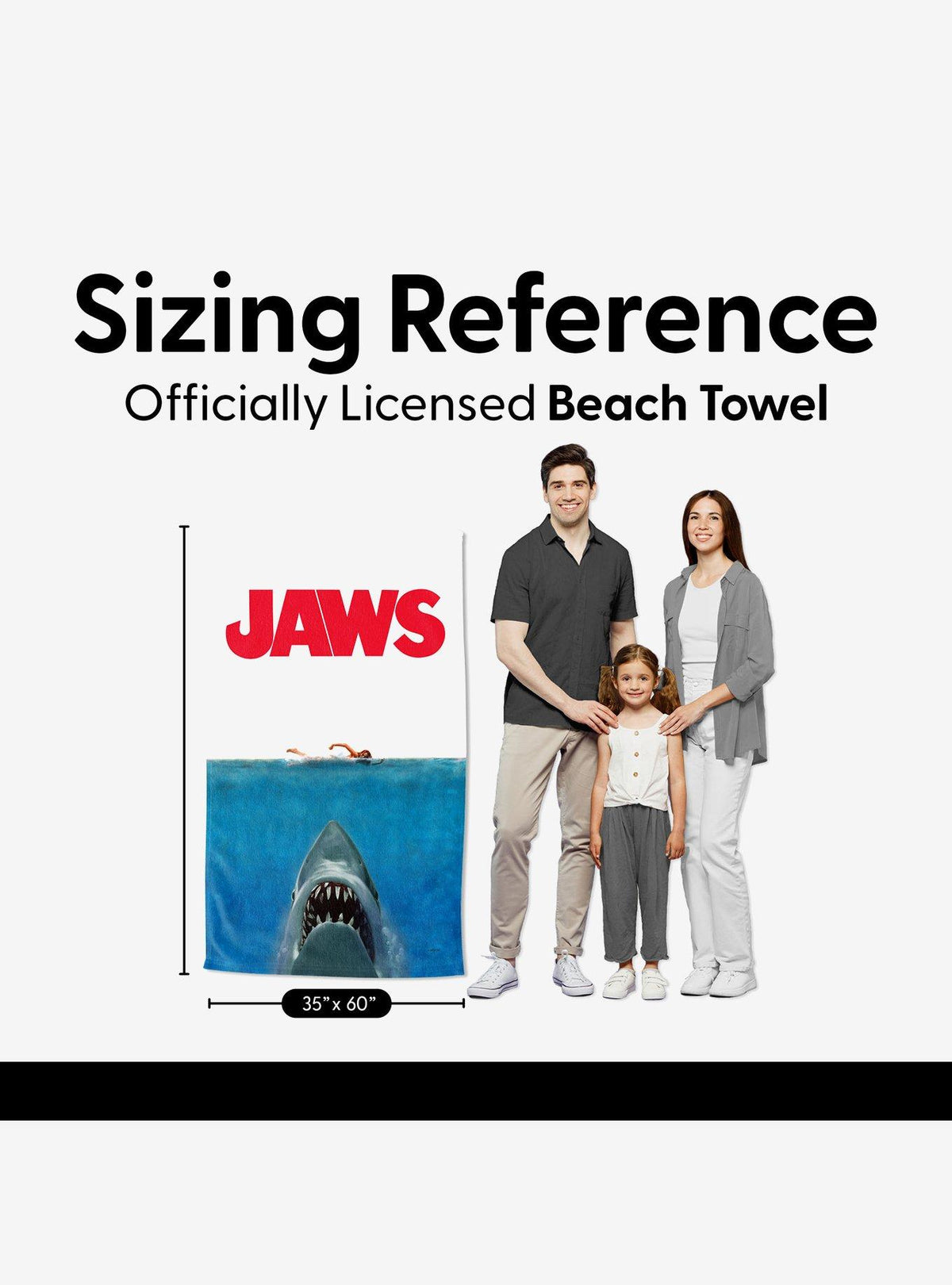 Toalla de playa Jaws: póster clásico