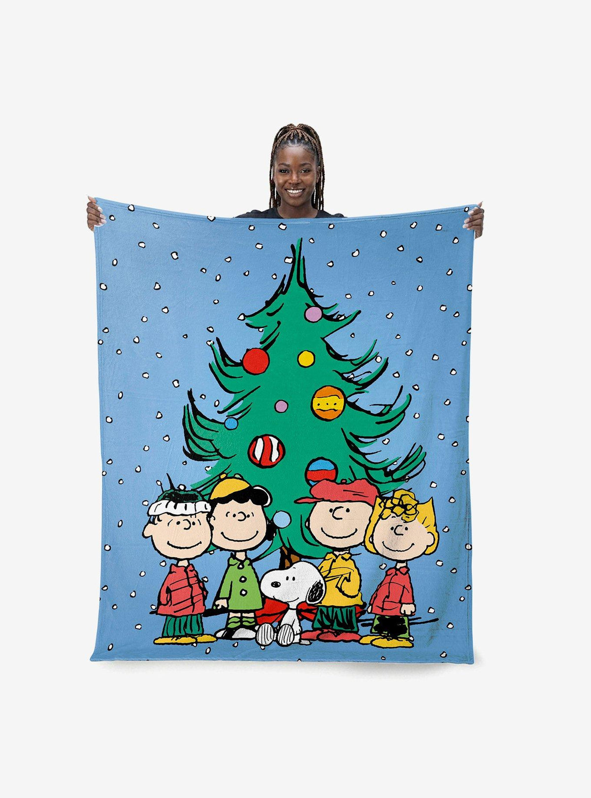 Manta Peanuts de Navidad Silk Touch