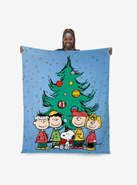 Manta Peanuts de Navidad Silk Touch