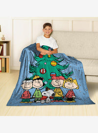 Manta Peanuts de Navidad Silk Touch