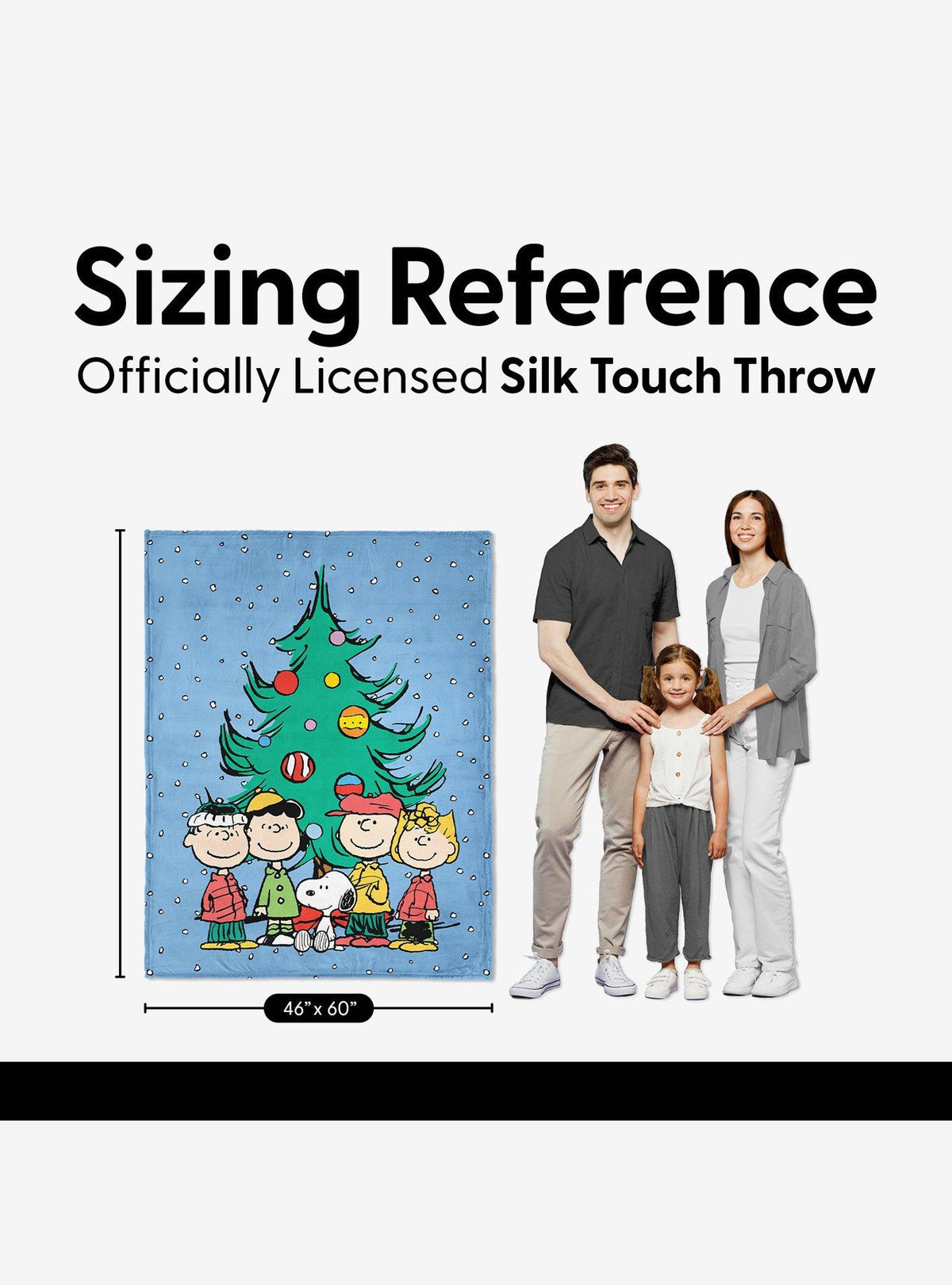 Manta Peanuts de Navidad Silk Touch