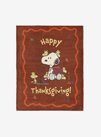 Manta Peanuts Thanksgiving de tacto sedoso