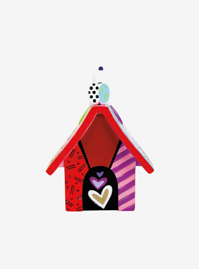 Figura de Snoopy y su casa estilo Romero Britto