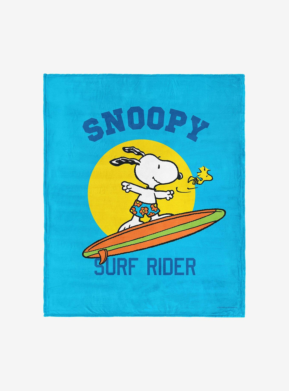 Manta Peanuts Snoopy Surf Rider de tacto sedoso