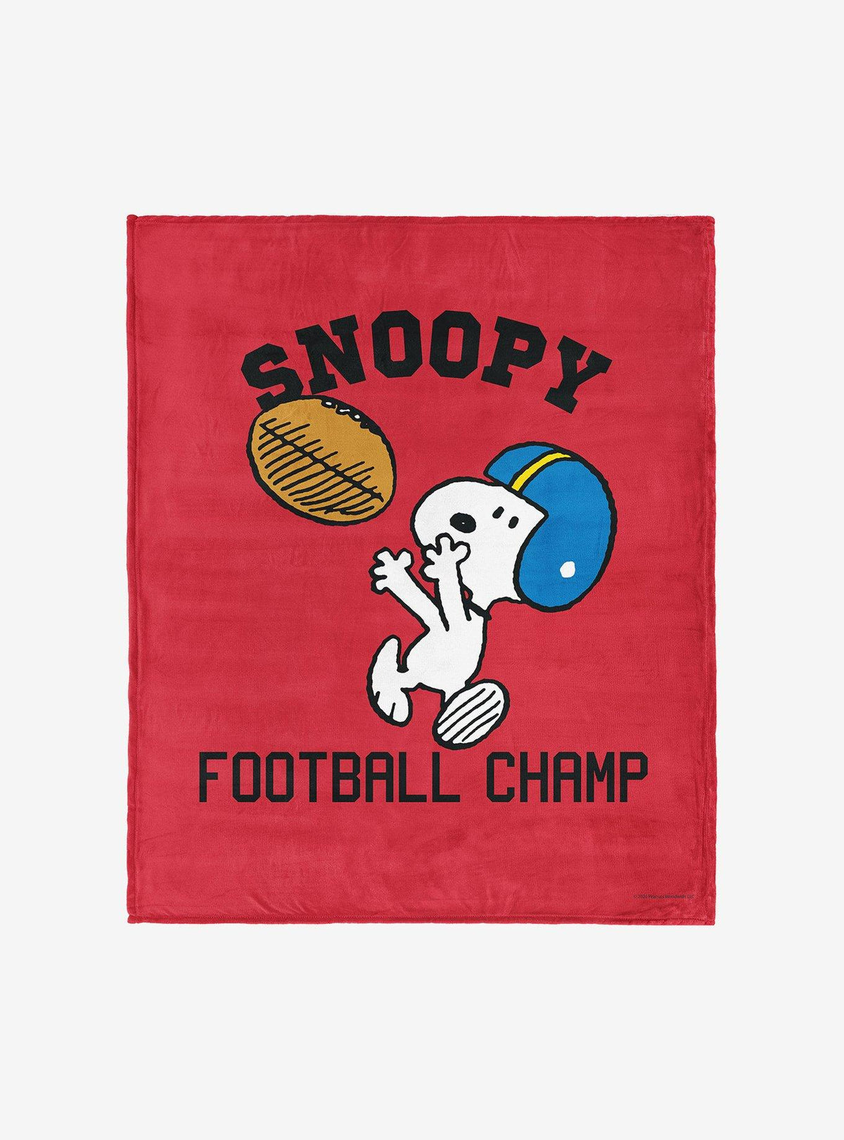 Manta Peanuts Snoopy Football de tacto sedoso