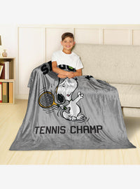 Manta Peanuts Snoopy Tennis de tacto sedoso