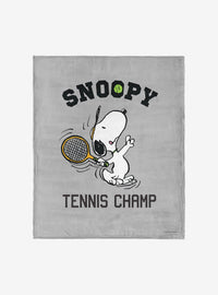 Manta Peanuts Snoopy Tennis de tacto sedoso