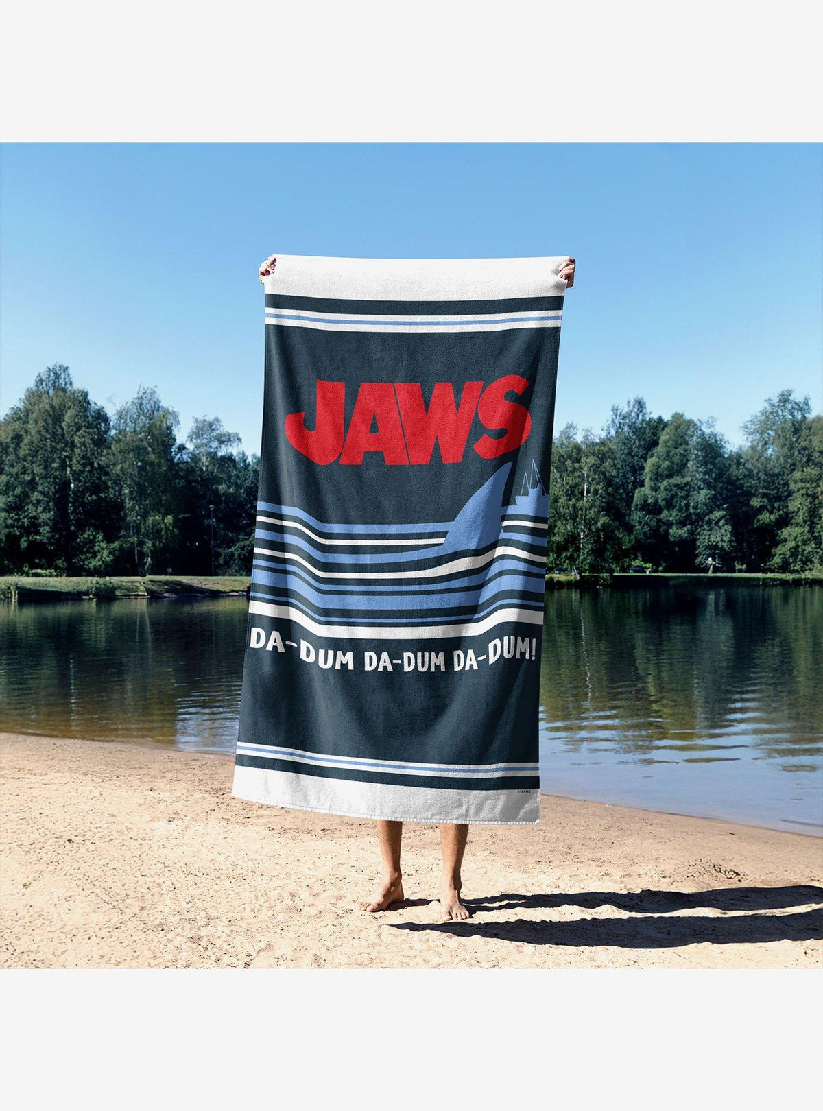 Toalla de playa Jaws Da-Dum antiarena