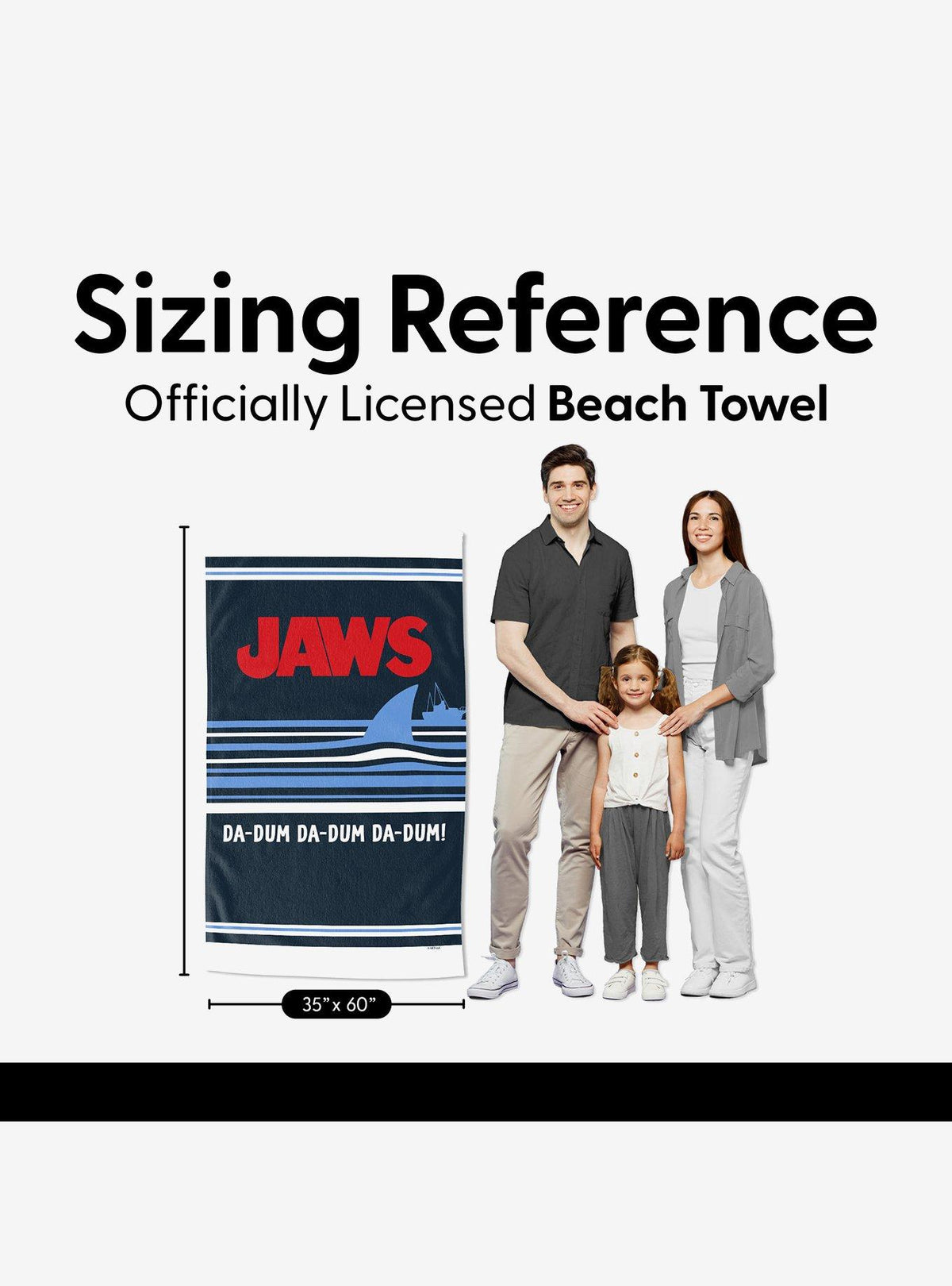 Toalla de playa Jaws Da-Dum antiarena