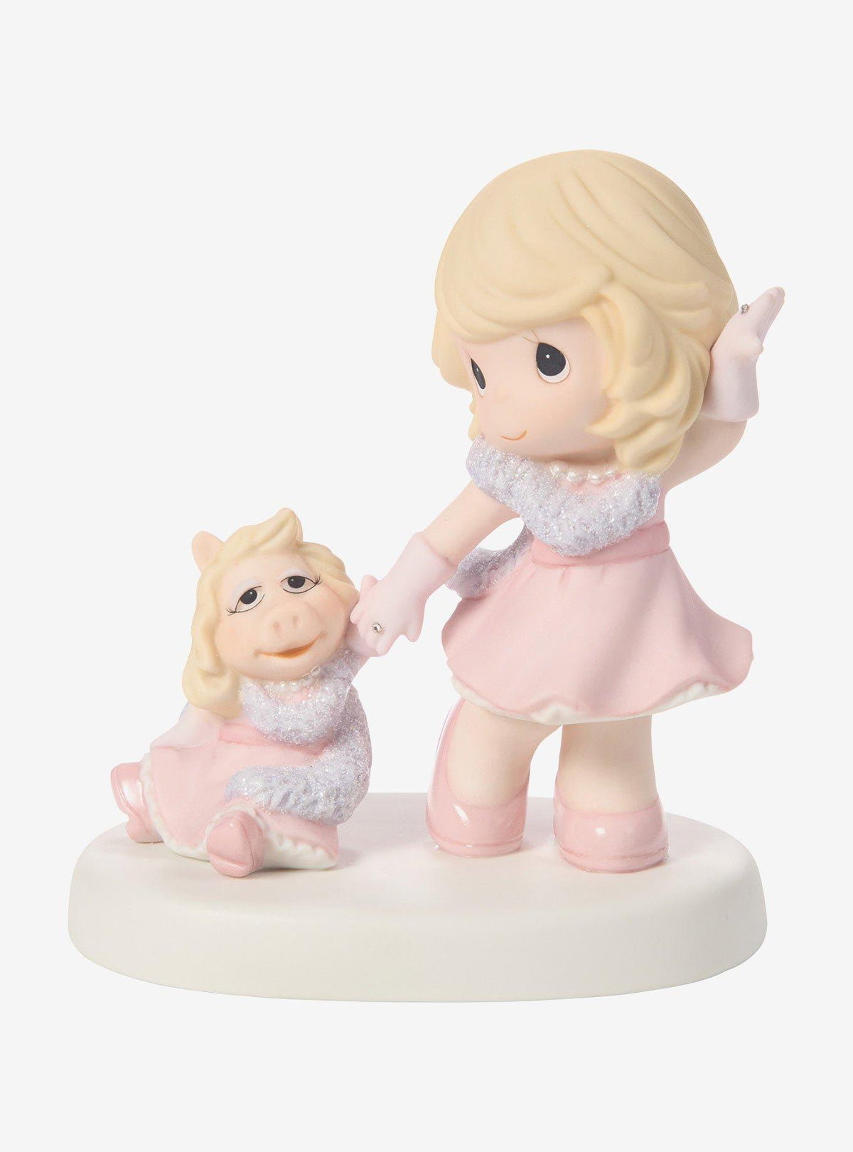 Figura Precious Moments de Miss Piggy y su fan