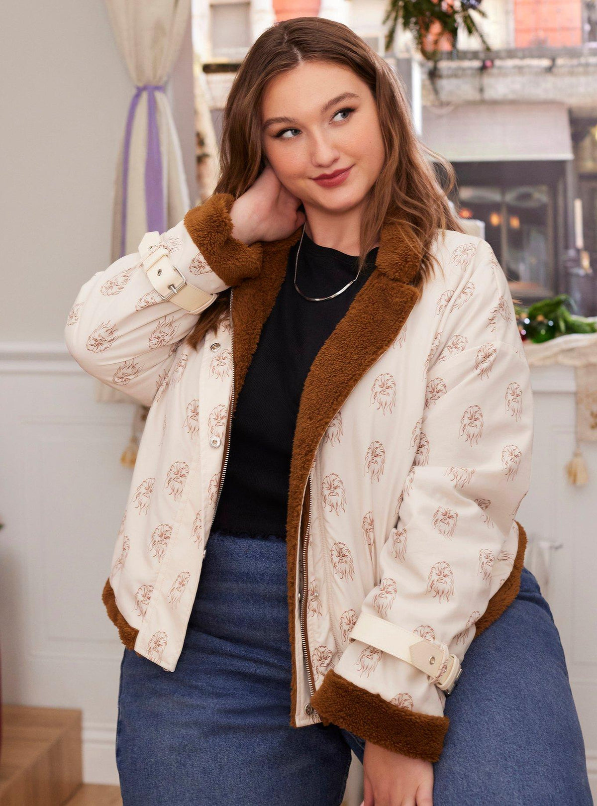Chaqueta reversible Star Wars de Chewbacca, talla plus