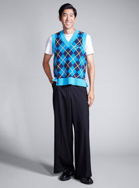 Disney Donald Duck: chaleco tejido argyle