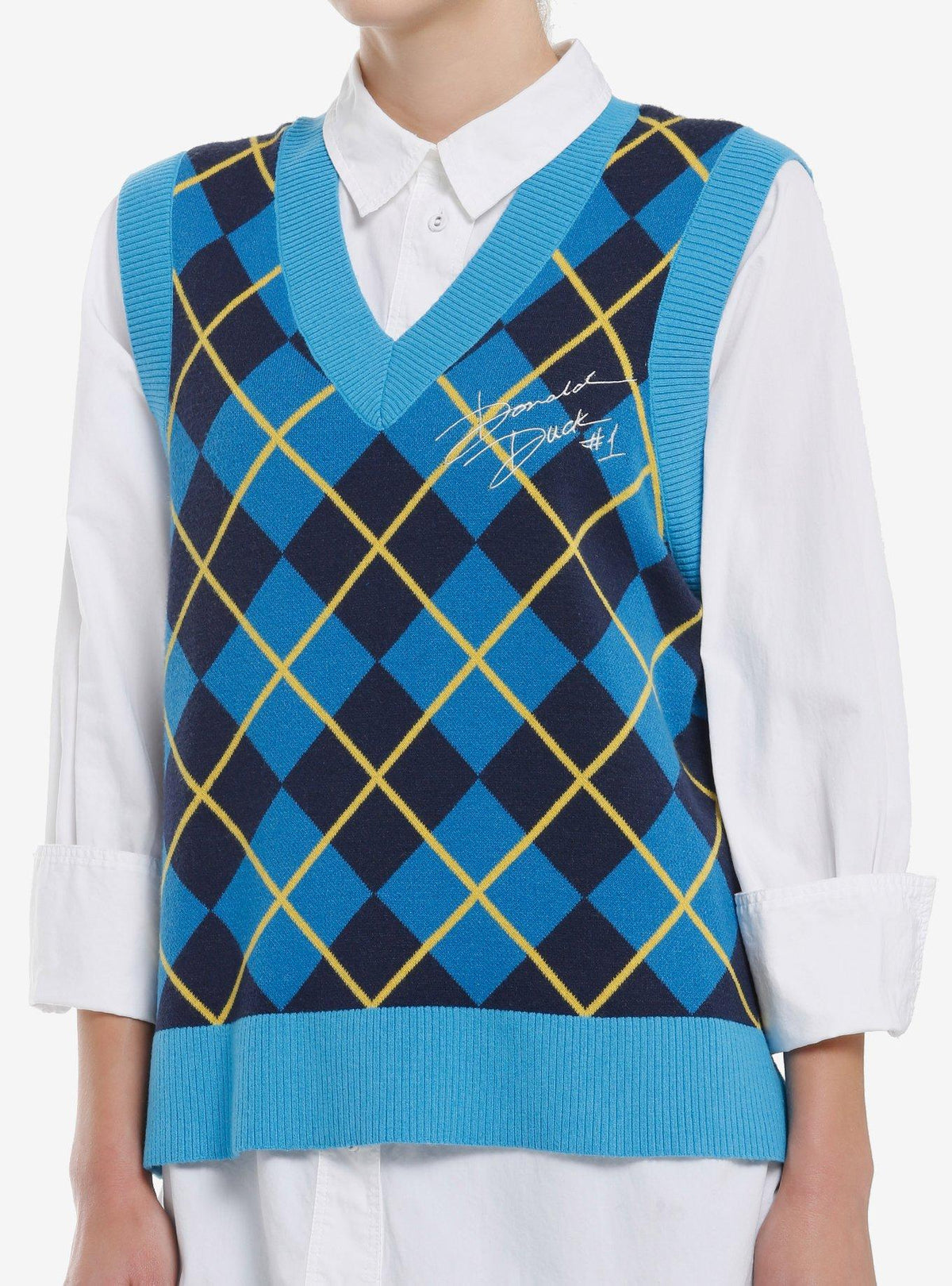 Disney Donald Duck: chaleco tejido argyle