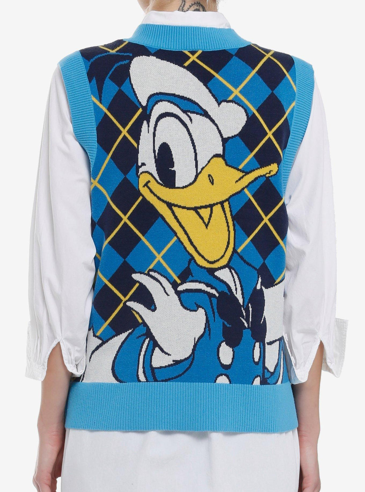Disney Donald Duck: chaleco tejido argyle